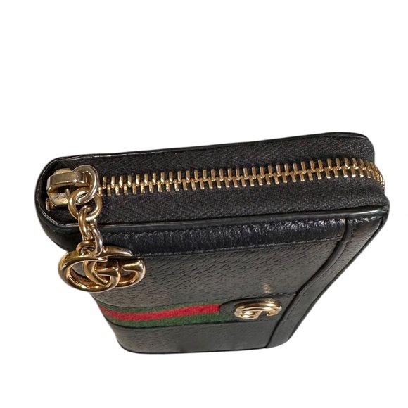 Genuine Gucci Web Ophidia black leather zip around wallet organizer - Picture 5 of 16